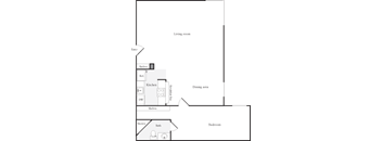 A3 1 Bed and 1 Bath FloorPlan | 672 Sq. Ft. at Skye Apartments, Seattle, WA