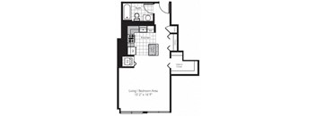 Shoreham | 0 Bed | 1 Bath | Studio 12 at Shoreham and Tides, Chicago, IL