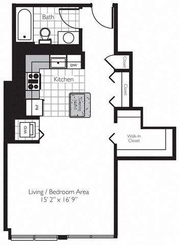 Shoreham | 0 Bed | 1 Bath | Studio 12 at Shoreham and Tides, Chicago, IL