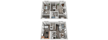 Townhome Floor Plan | 950 Sq. Ft. at The Montrose Apartments in Chicago, IL
