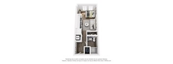 Studio 1 Bath A | 375 Sq. Ft. at The Merchant Apartments, Charleston, South Carolina