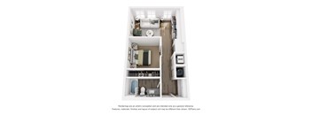 Studio 1 Bath C | 585 Sq. Ft. at The Merchant Apartments, South Carolina