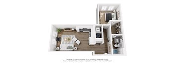 1 bed 1 bath C | 726 Sq. Ft. at The Merchant Apartments, Charleston, SC