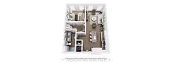 1 bed 1 bath E | 752 Sq. Ft. at The Merchant Apartments, Charleston