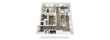 1 bed 1 bath G | 843 Sq. Ft. at The Merchant Apartments, South Carolina 29403