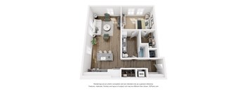 1 bed 1 bath H | 850 Sq. Ft. at The Merchant Apartments, Charleston, SC, 29403