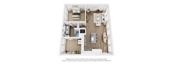 1 bed 1 bath L | 947 Sq. Ft. at The Merchant Apartments, South Carolina