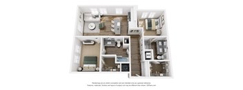 2 bed 2 bath G | 1,068 Sq. Ft. at The Merchant Apartments, Charleston, SC, 29403