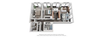 bedroom floor plan anjou 1600 a, opens a dialogat The Montrose, Chicago, Illinois 60613