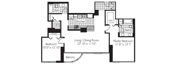 Shoreham | 2 Bed | 2 Bath | Two Bedroom 06 at Shoreham and Tides, Illinois, 60601