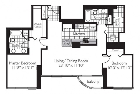 Shoreham | 2 Bed | 2 Bath | Two Bedroom 04 at Shoreham and Tides, Illinois, 60601