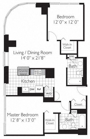 Shoreham | 2 Bed | 2 Bath | Two Bedroom 11 at Shoreham and Tides, Illinois