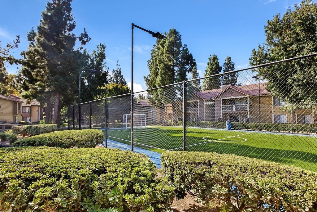 a grassy soccer field at  Citrine Hills, Ontario, CA