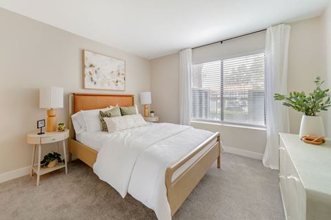 our apartments offer a bedroom with a king sized bed  at Citrine Hills, Ontario, CA