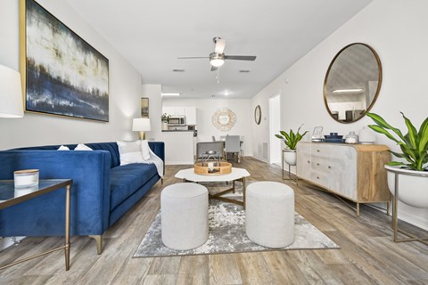 Living And Kitchen View at Country Club Lakes, Jacksonville, Florida