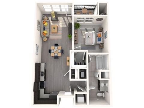 Azalea Floor Plan | 753 Sq. Ft.at the Heights at Glen Mills, Glen Mills, PA