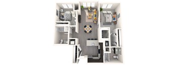 Maple Floor plan rendering at Heights at Glen Mills, Pennsylvania, 19342