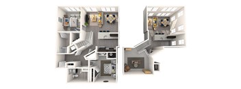 beautiful Oak floor plan rendering at Heights at Glen Mills, Glen Mills