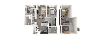 Willow floor plan rendering at Heights at Glen Mills, Glen Mills, PA