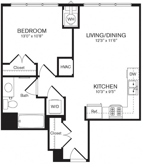 Aster Floor Plan | 652 Sq. Ft. at Heights at Glen Mills, Glen Mills, PA 19342