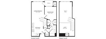 a floor plan of the Magnolia one  bedroom apartment at Heights at Glen Mills, Glen Mills, PA 19342