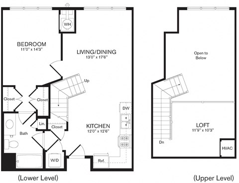 Marigold Floor Plan | 913 Sq. Ft. of the Marigold one bedroom at Heights at Glen Mills, PA 19342