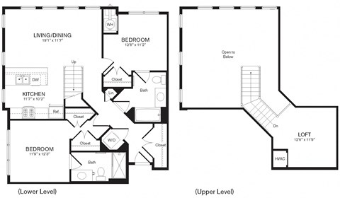 Pine Floor Plan | 1,226 Sq. Ft. at Heights at Glen Mills, Glen Mills, PA