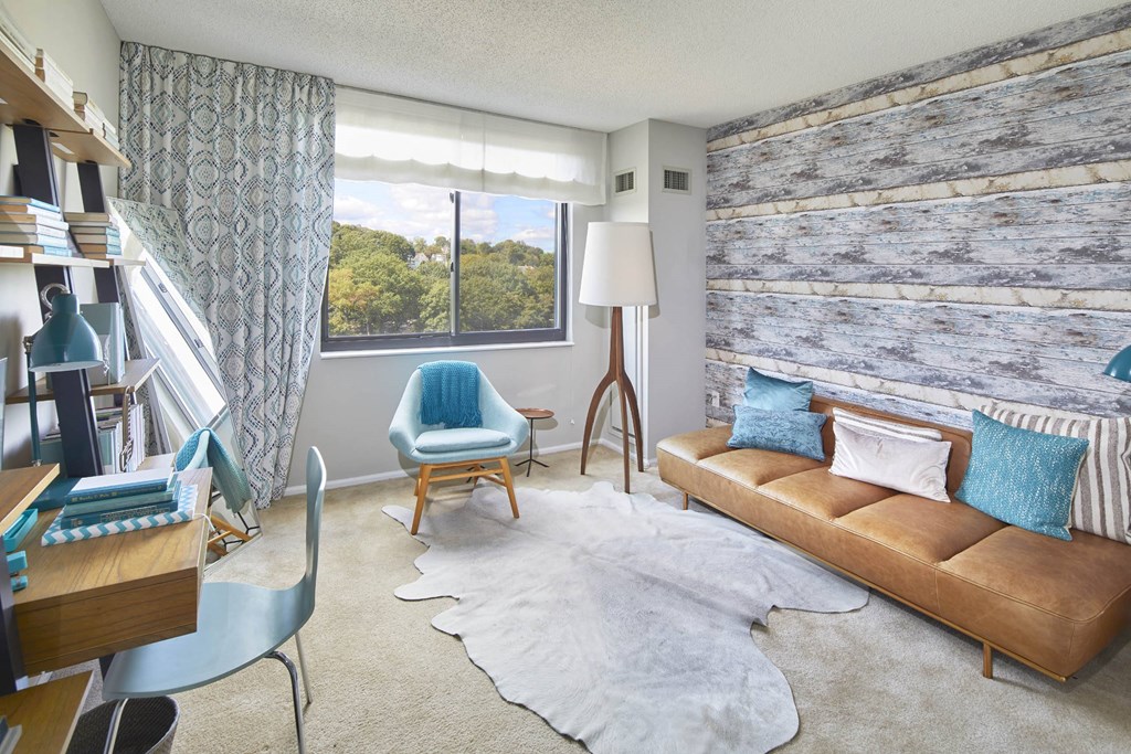 Comfortable Living Room at 15 Bank Apartments, New York