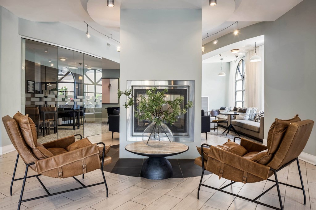 Courtyard With Ample Sitting at 15 Bank Apartments, White Plains, NY, New York