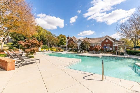 the preserve at ballantyne commons pool and resort style buildings with a swimming pool at Roswell Village, Roswell, GA, 30075