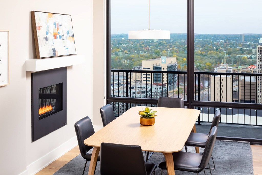 Club Room With a Fireplace and balcony at 365 Nicollet, Manchester , 55401