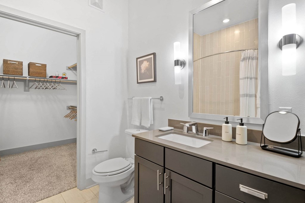 Spacious Bathroom  at Abstract at Design District, Dallas, TX, 75207