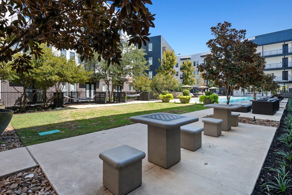 Community Chess Boards at Abstract at Design District, Dallas