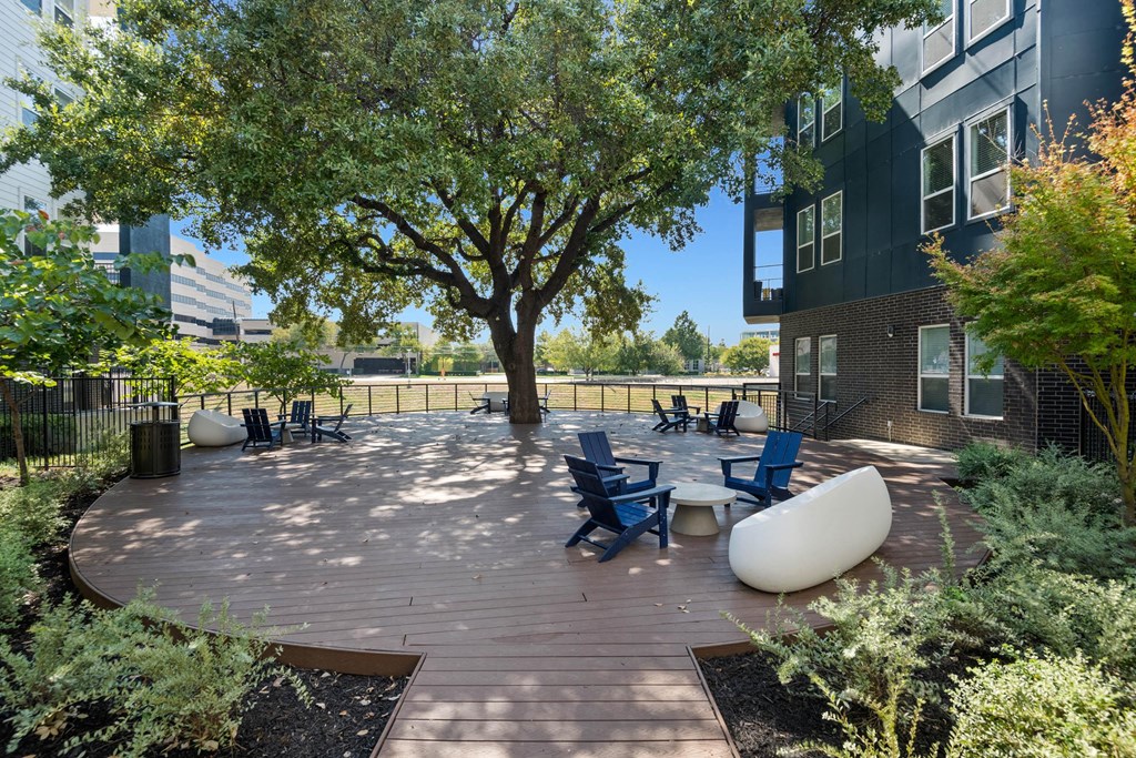 Community Patio  at Abstract at Design District, Dallas, 75207