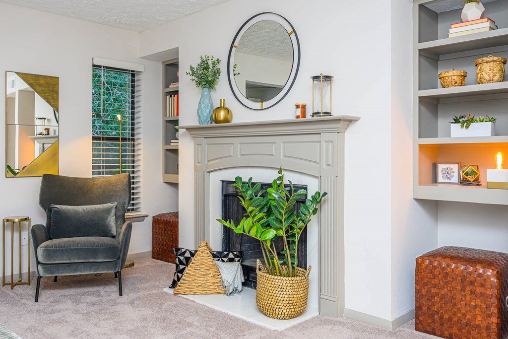 Model Living Room Atria at Atria at Crabtree Valley, Raleigh