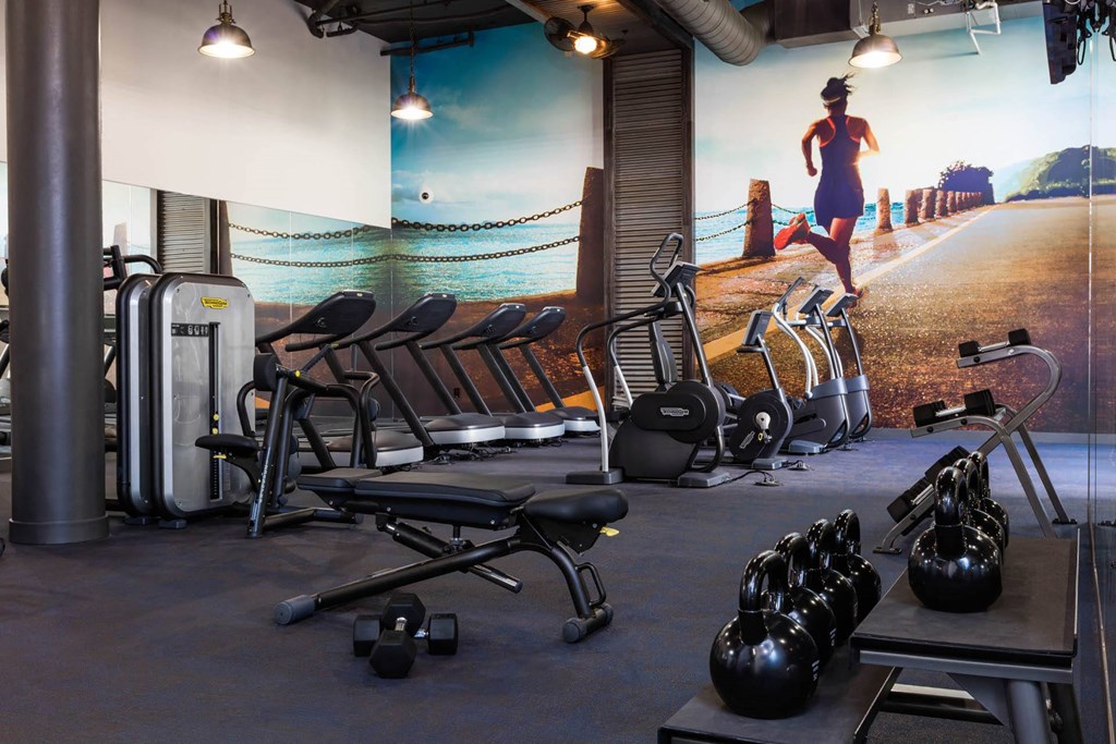 Fitness center and equipment at Aventine, California, 94547