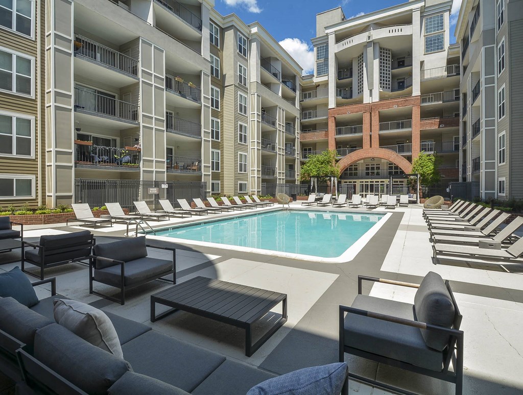 Swimming Pool With Relaxing Sundecks at The Citizen at Shirlington Village, Arlington, 22206