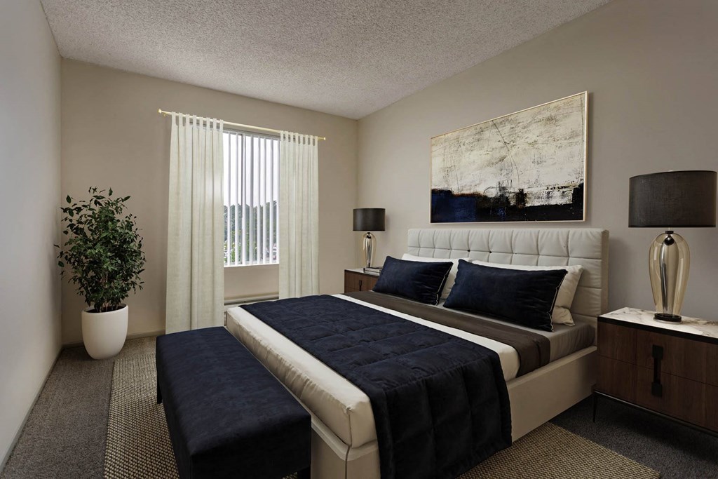 a bedroom with a bed and a painting on the wall at Delphine on Diamond, California, 94131