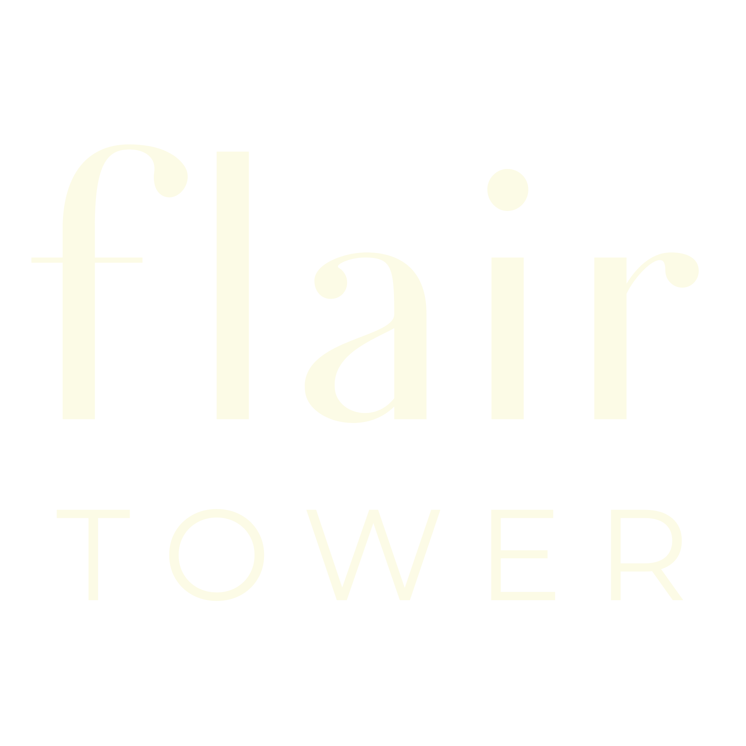 Yellow property logo at Flair Tower Apartments, Chicago, IL 60654