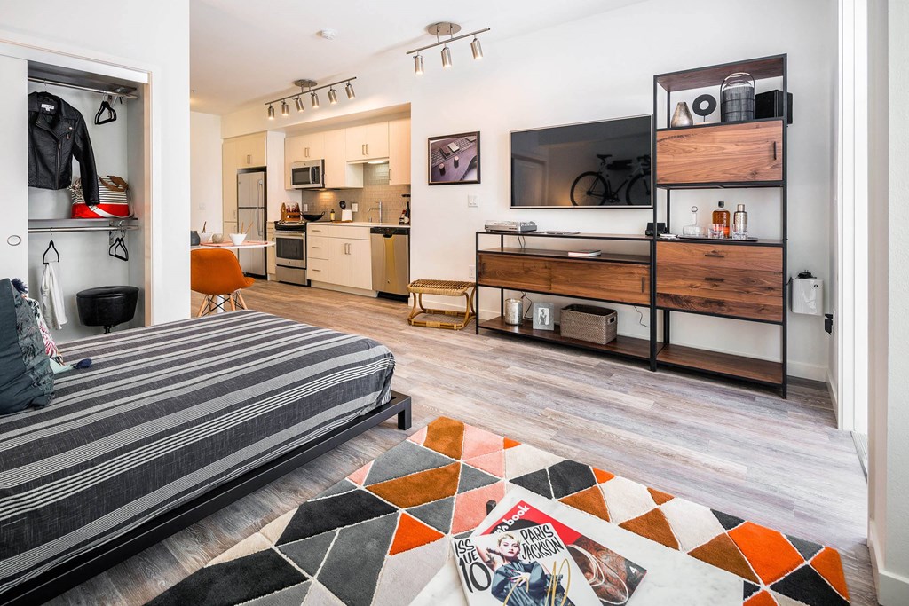 Living room at G12, Los Angeles, California