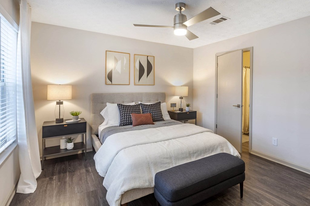 a group of yellow and green ties with pink and green dots at Gwinnett Pointe, Norcross, Georgia