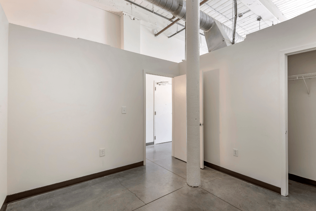 Unfurnished Bedroom at Highland Mill Lofts, Charlotte, NC