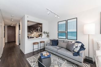 living room studio | North Harbor Tower Apartments in Chicago, IL