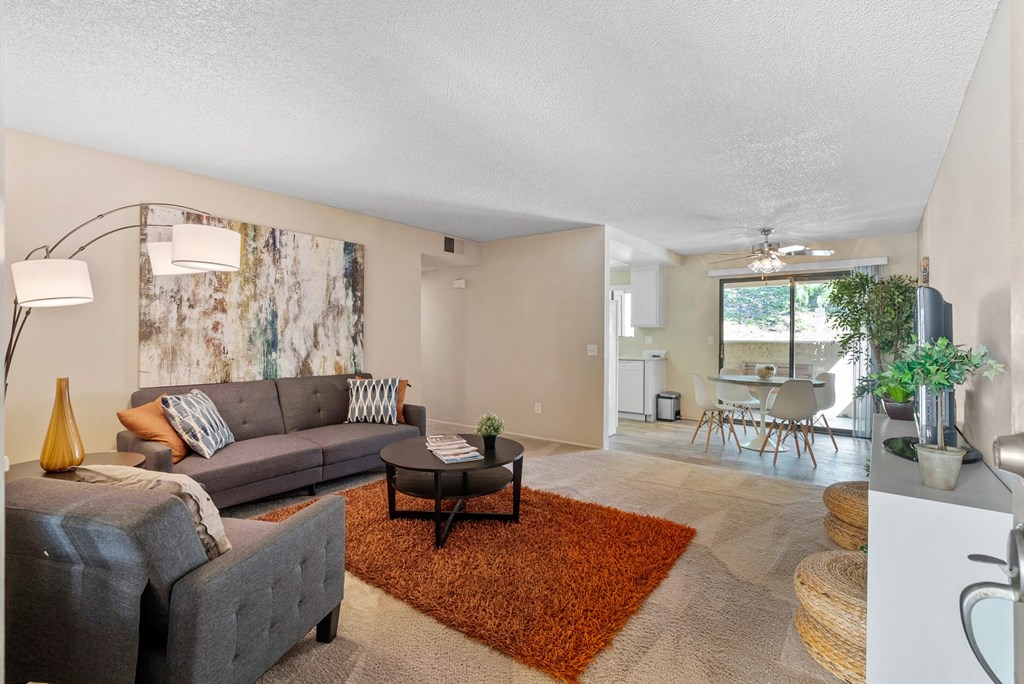Open living space at River Oaks in Oceanside, CA