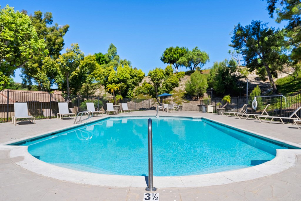 Sparkling pool at River Oaks in Oceanside, CA