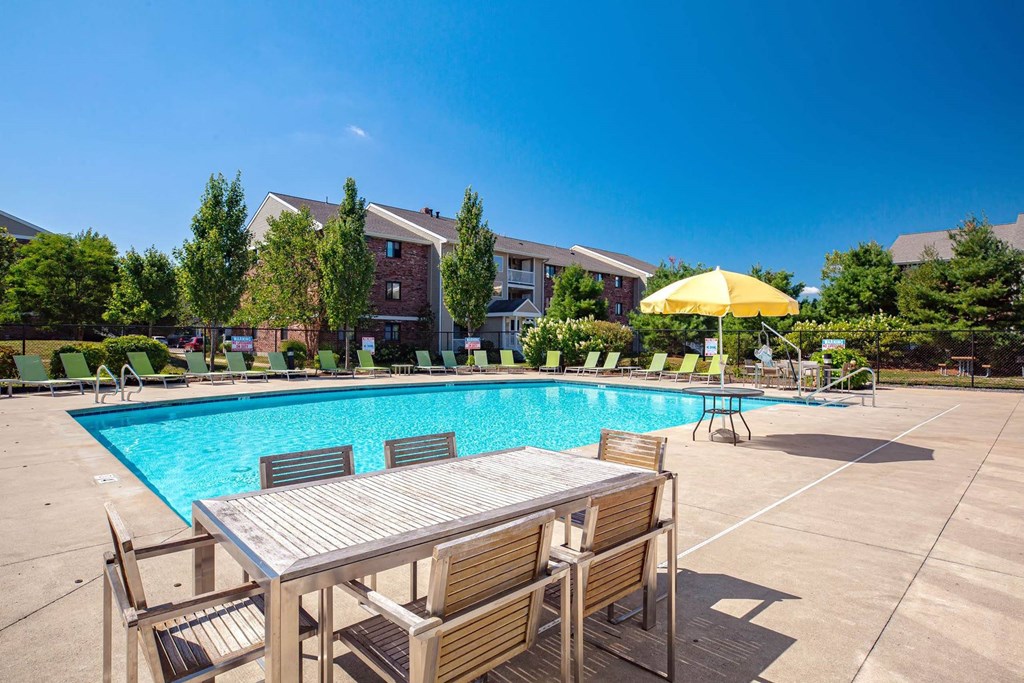 Pool and Sun Deck at Rosemont Square, Massachusetts, 02368