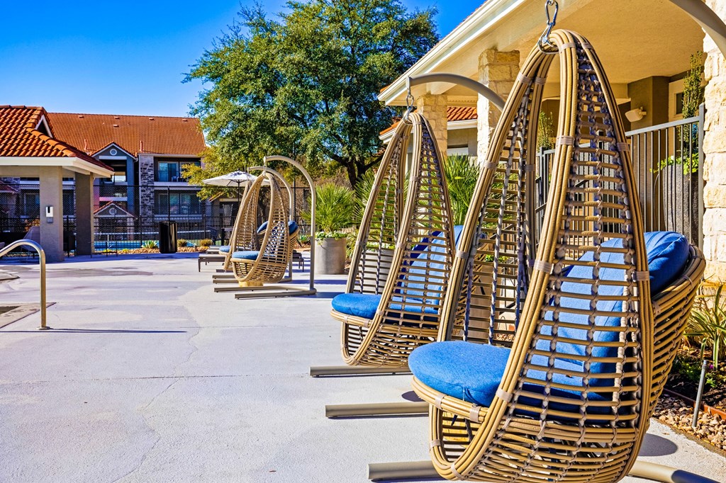 Outdoor sun chairs at the Amethyst