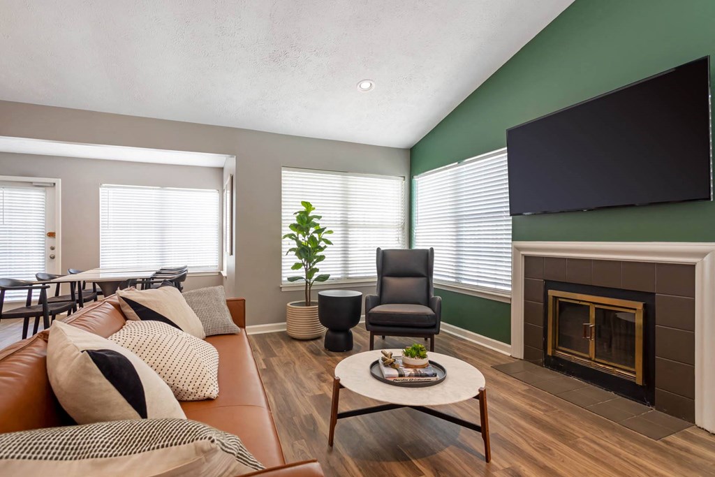 Clubroom With Fireplace at The Annaline, Nashville