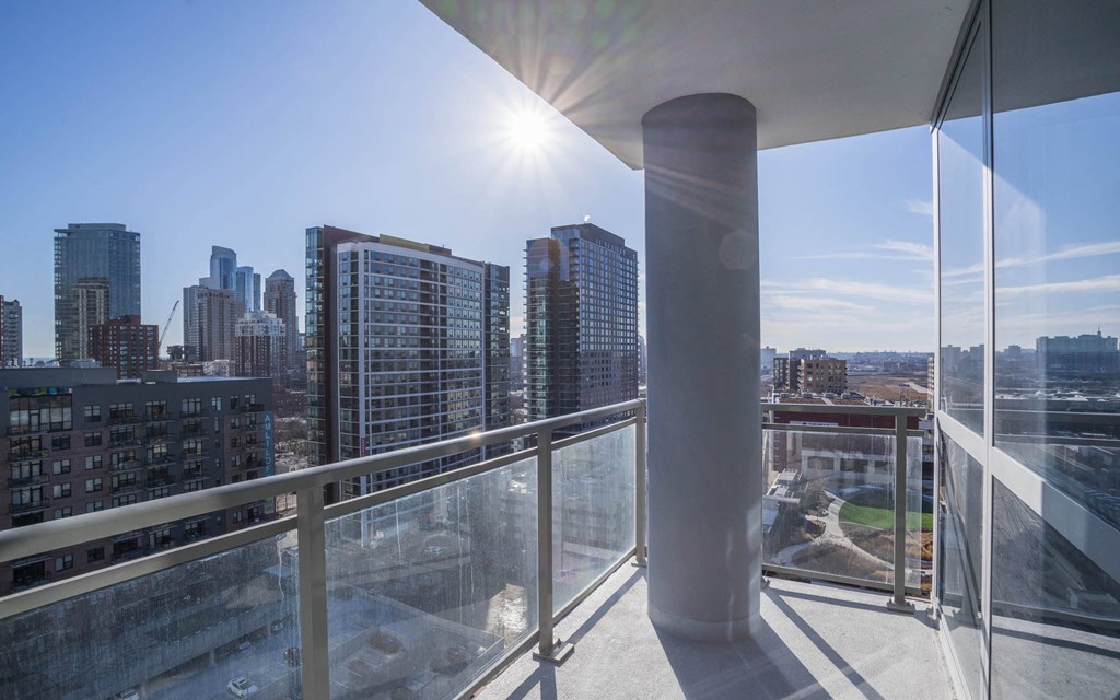 Large Balcony at The Elle Apartments, Chicago, Illinois