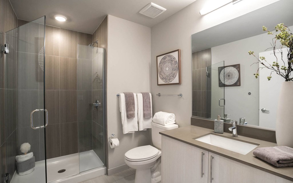 Bathroom at The Elle Apartments, Chicago, IL, 60605